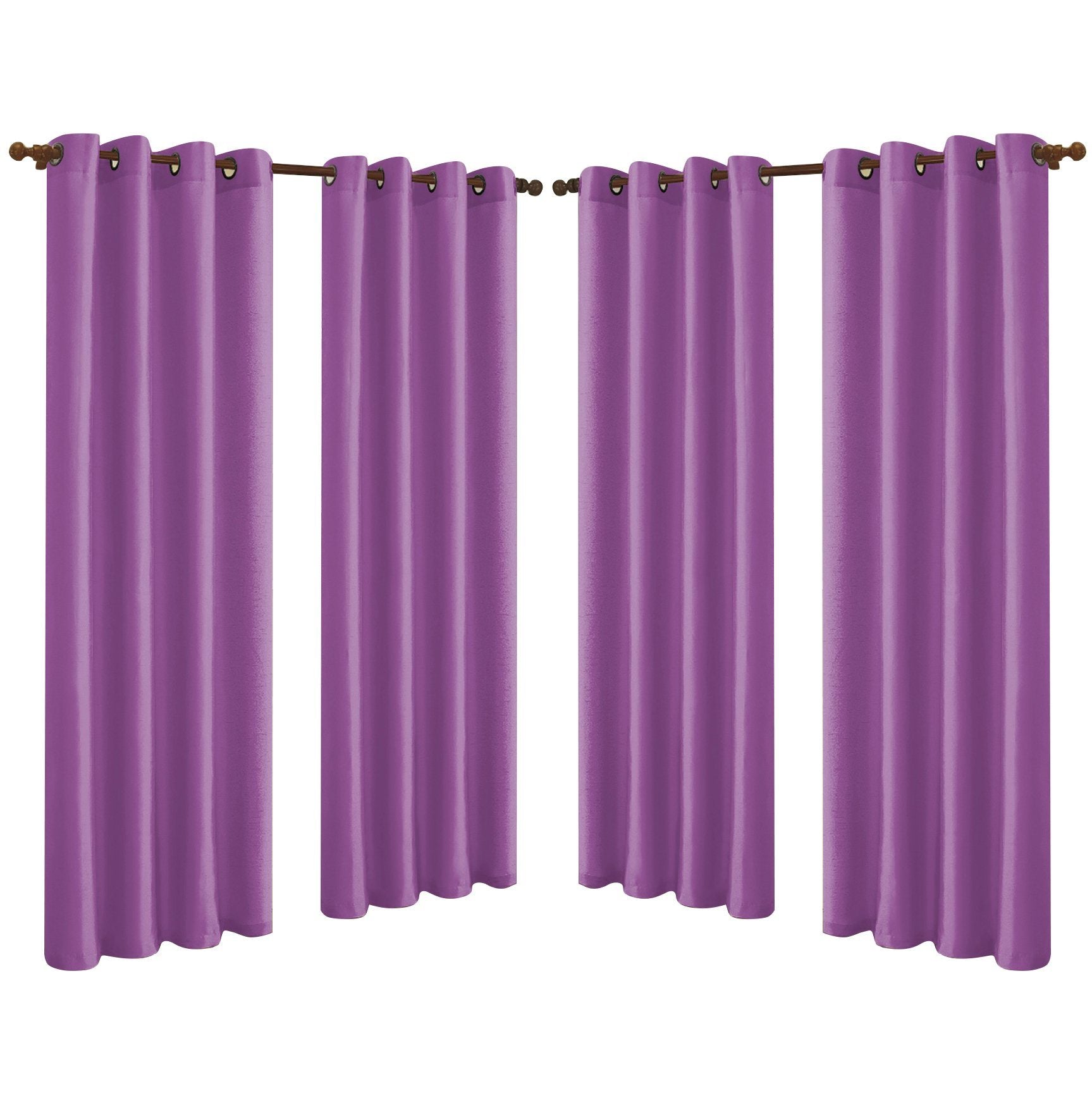 4-Pack: Faux-Silk Grommet Panels with Grommets Purple __stock:150 Furniture and Décor refund_fee:1800