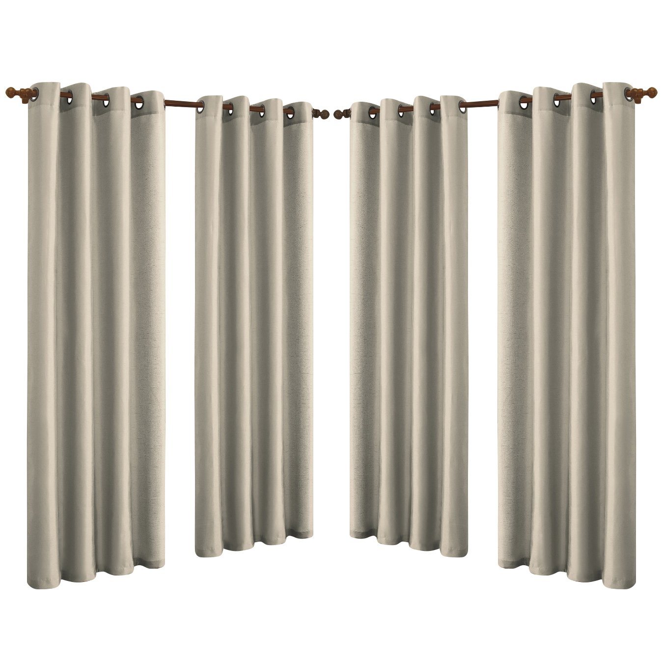 4-Pack: Faux-Silk Grommet Panels with Grommets Silver __stock:150 Furniture and Décor refund_fee:1800