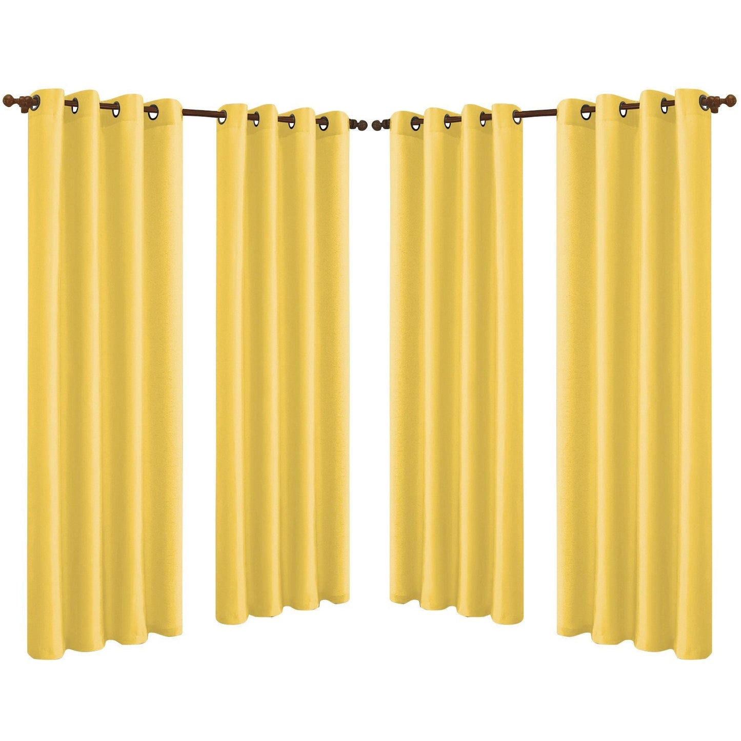 4-Pack: Faux-Silk Grommet Panels with Grommets Yellow __stock:150 Furniture and Décor refund_fee:1800