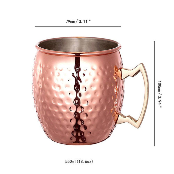 4-Pack: Hammered Copper Plated Moscow Mule Mug __stock:200 Kitchen & Dining refund_fee:1800