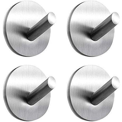 4-Pack: Heavy Duty Durable 304 Stainless Steel Wall Hangers Circle Silver __stock:500 Home Improvement refund_fee:800