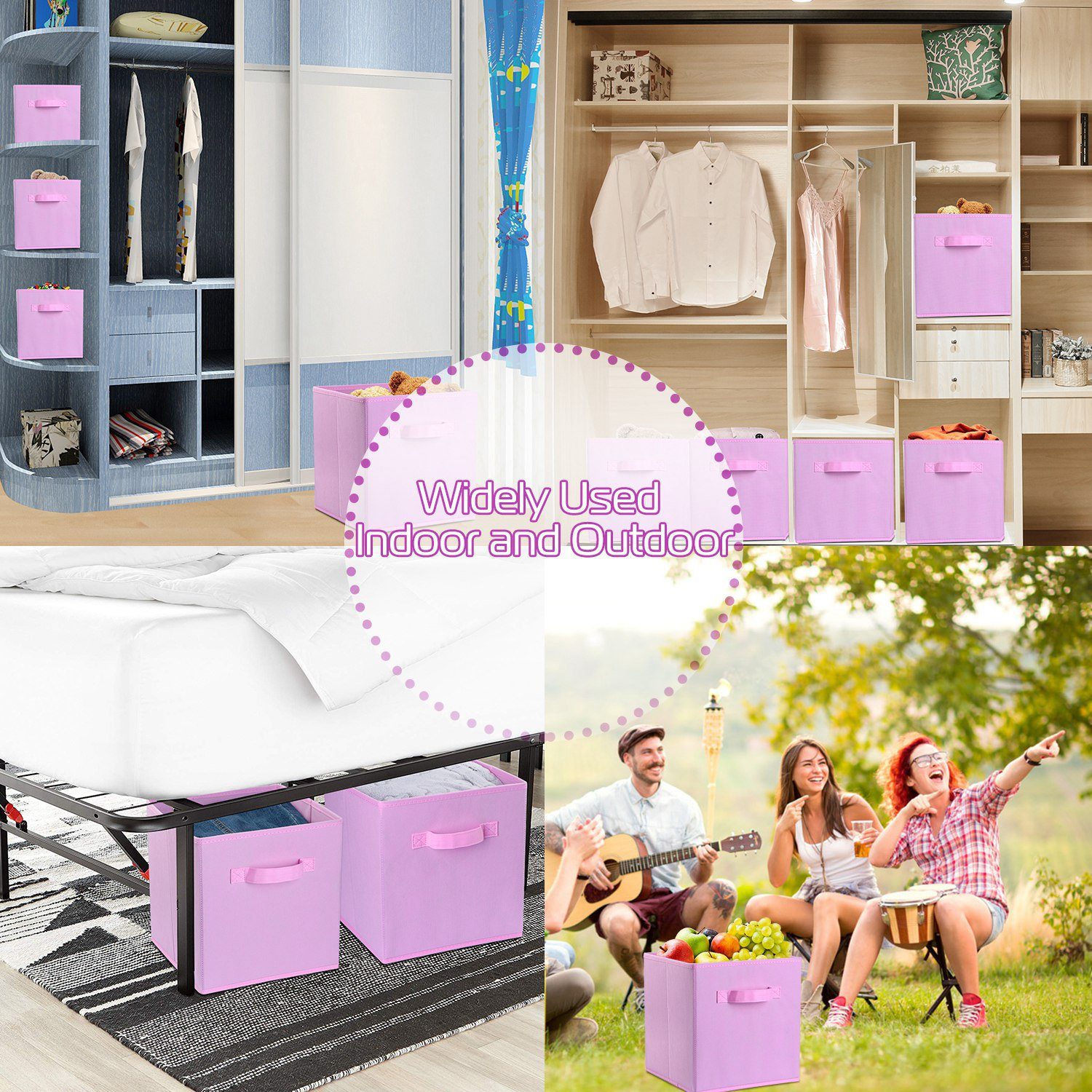 4-Pack: iMounTEK Foldable Storage Cube Bins Closet & Storage refund_fee:1200