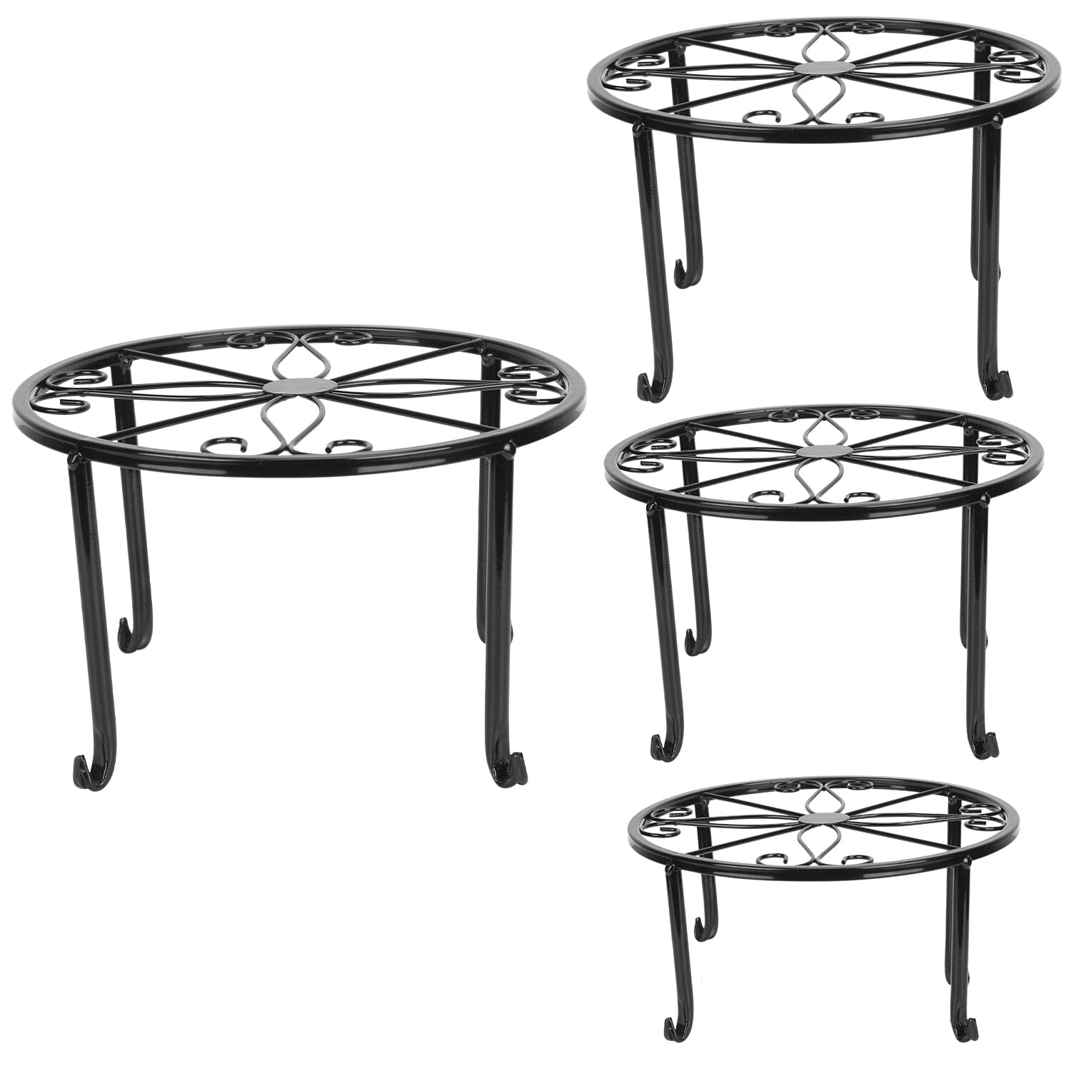 4-Pack: Iron Plotted Plant Stands __stock:50 Garden & Patio refund_fee:1200