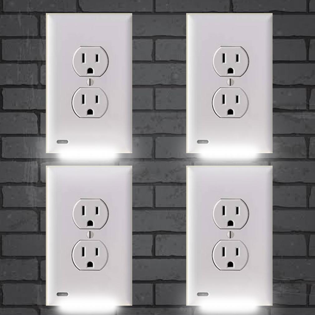 4-Pack: LED Night Light Outlet Cover - Assorted Styles Indoor Lighting PriceCheck refund_fee:800 Warranty