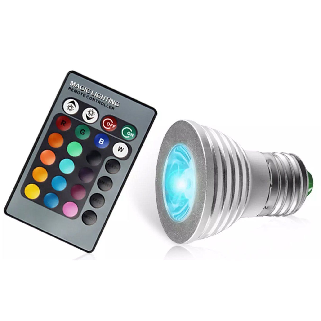 4-Pack: Magic Light LED Light Bulb (E27 3W) with Remote - 16 Colors Indoor Lighting refund_fee:1200 Warranty
