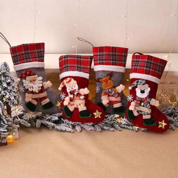 4-Pack: New Style Creative Doll Christmas Socks Holiday Decor & Apparel refund_fee:800