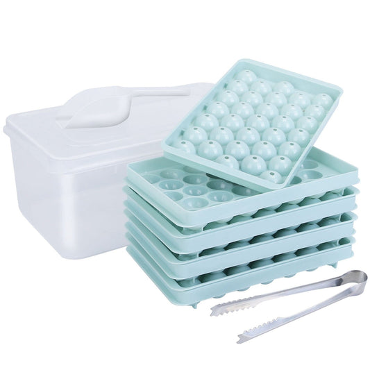 4-Pack: Small Ice Cube Maker Mold with Lid Bin Blue __stock:50 Kitchen & Dining refund_fee:1200