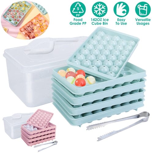 4-Pack: Small Ice Cube Maker Mold with Lid Bin __stock:50 Kitchen & Dining refund_fee:1200