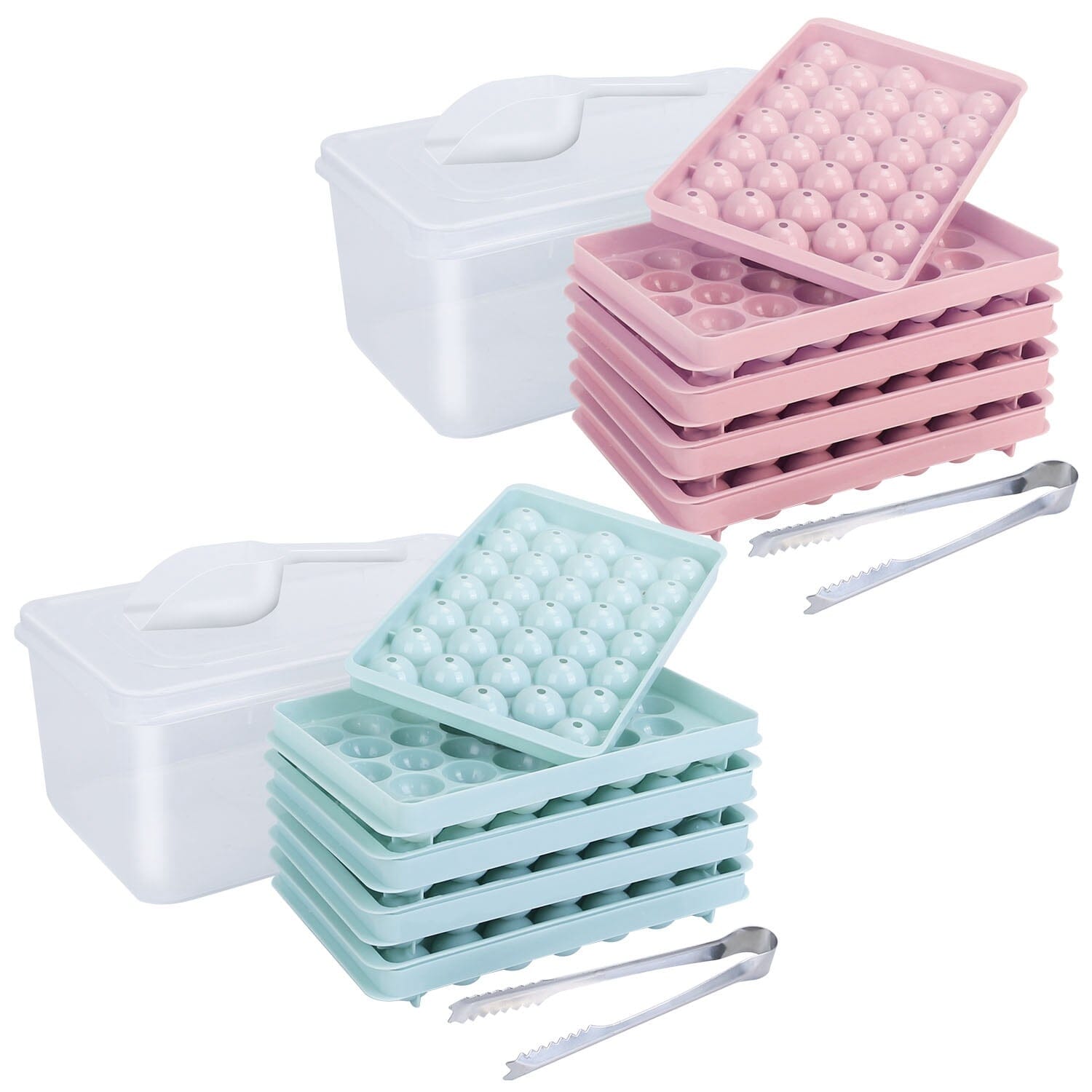 4-Pack: Small Ice Cube Maker Mold with Lid Bin __stock:50 Kitchen & Dining refund_fee:1200