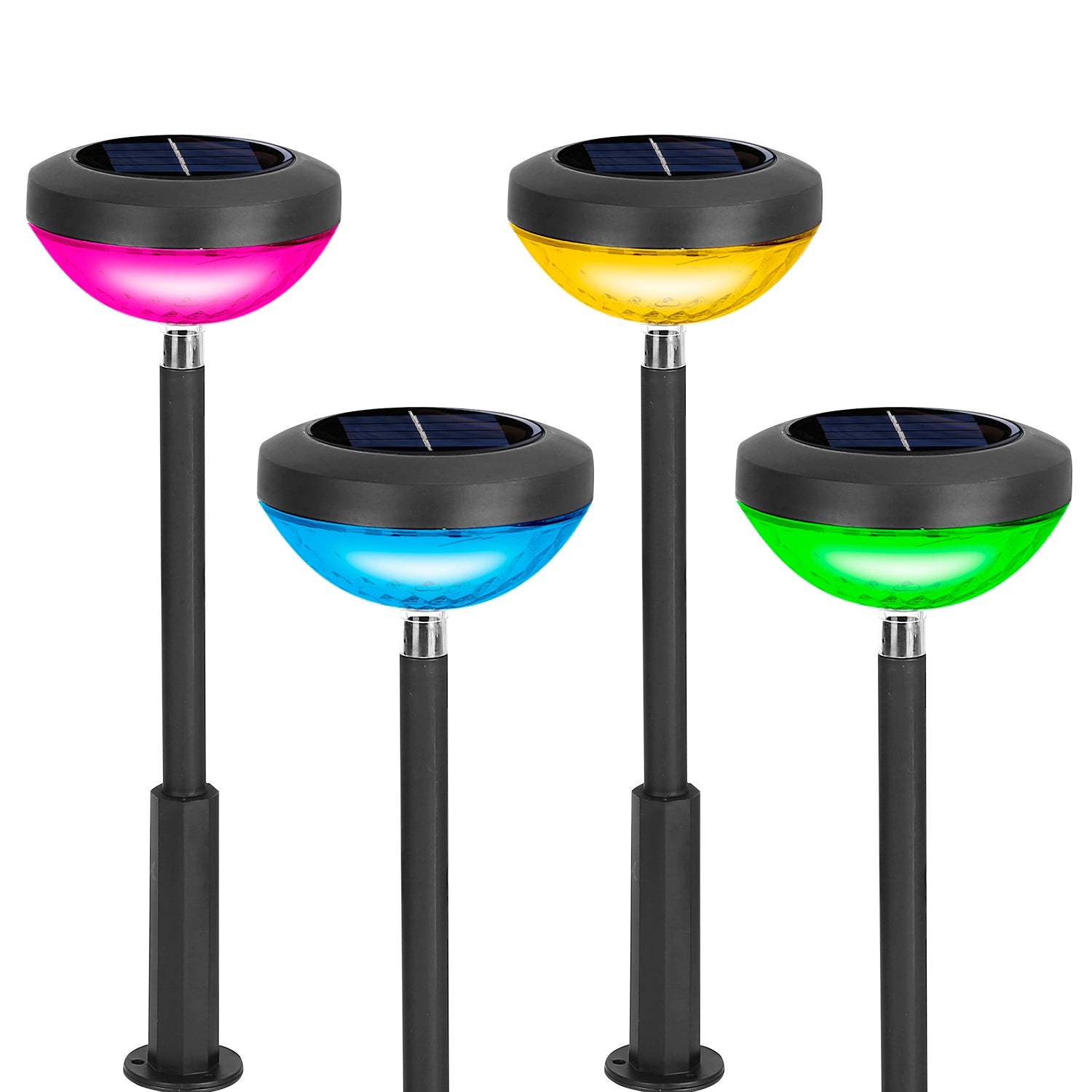 4-Pack: Solar Pathway Color Changing Garden Light __stock:50 Low stock Outdoor Lighting refund_fee:1800 Warranty