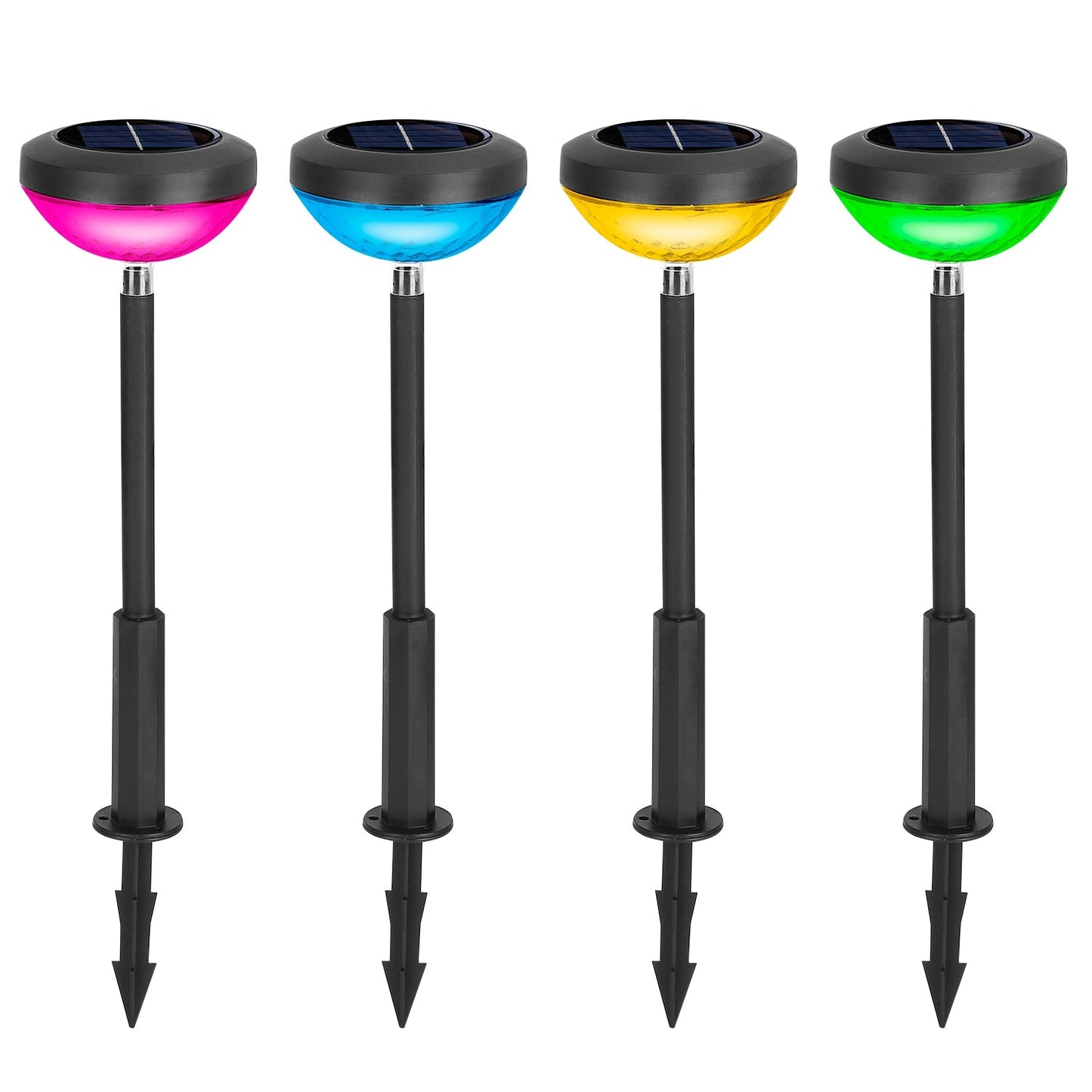 4-Pack: Solar Pathway Color Changing Garden Light __stock:50 Low stock Outdoor Lighting refund_fee:1800 Warranty