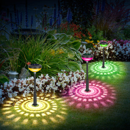 4-Pack: Solar Pathway Color Changing Garden Light __stock:50 Low stock Outdoor Lighting refund_fee:1800 Warranty