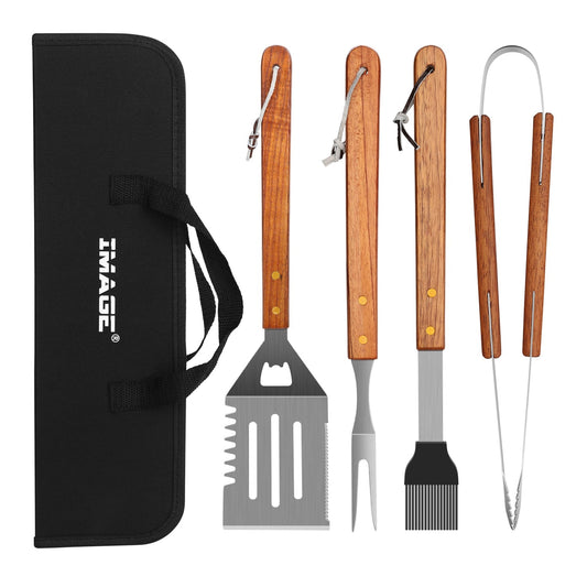 4-Pack: Stainless Steel BBQ Grill Tool Set __stock:50 Kitchen & Dining Low stock refund_fee:1200