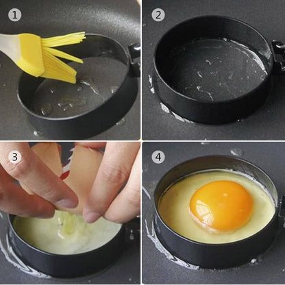 4-Pack: Stainless Steel Egg Non-Stick Omelet Ring __stock:200 Kitchen & Dining refund_fee:800