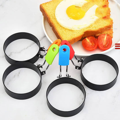 4-Pack: Stainless Steel Egg Non-Stick Omelet Ring __stock:200 Kitchen & Dining refund_fee:800