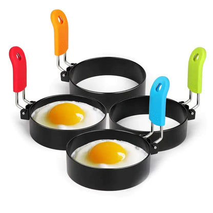 4-Pack: Stainless Steel Egg Non-Stick Omelet Ring __stock:200 Kitchen & Dining refund_fee:800