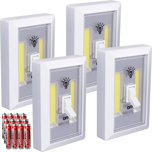 4-Pack: Stick On Wireless LED Light Switch Indoor Lighting refund_fee:1200 Warranty