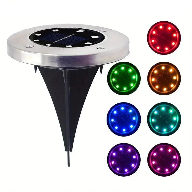 4-Pack: Waterproof Solar Garden Lights Multicolor __stock:200 Outdoor Lighting refund_fee:1200 Warranty