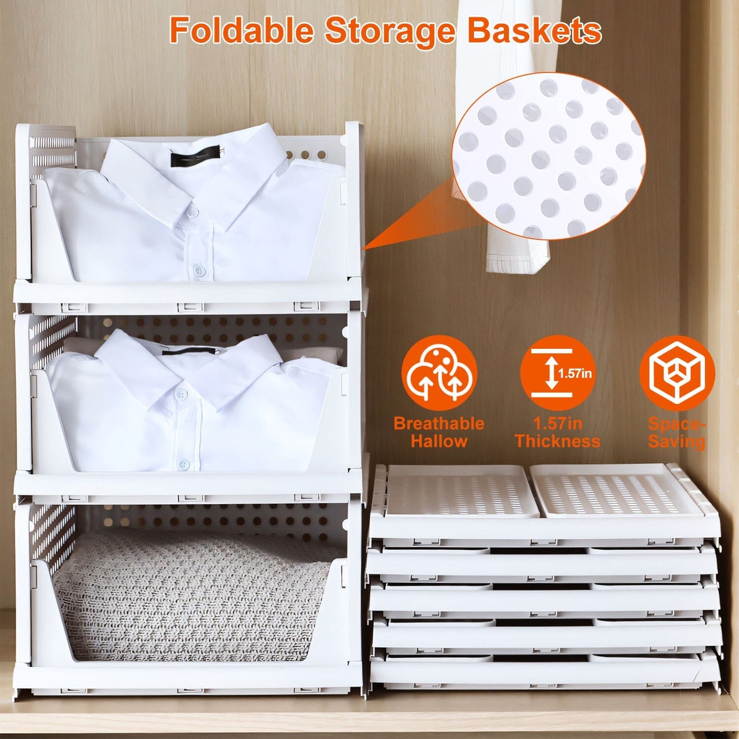4-Packs: Plastic Storage Box Closet Organizer Foldable Storage with Slide Rail Push-Pull __stock:50 Closet & Storage refund_fee:1800