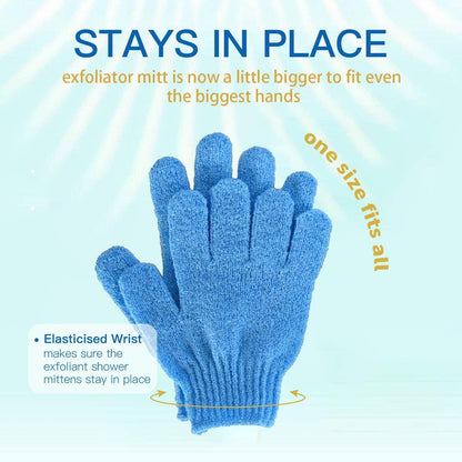 4-Pairs: Exfoliating Gloves - Premium Scrub Wash Mitt for Bath or Shower Bath refund_fee:800