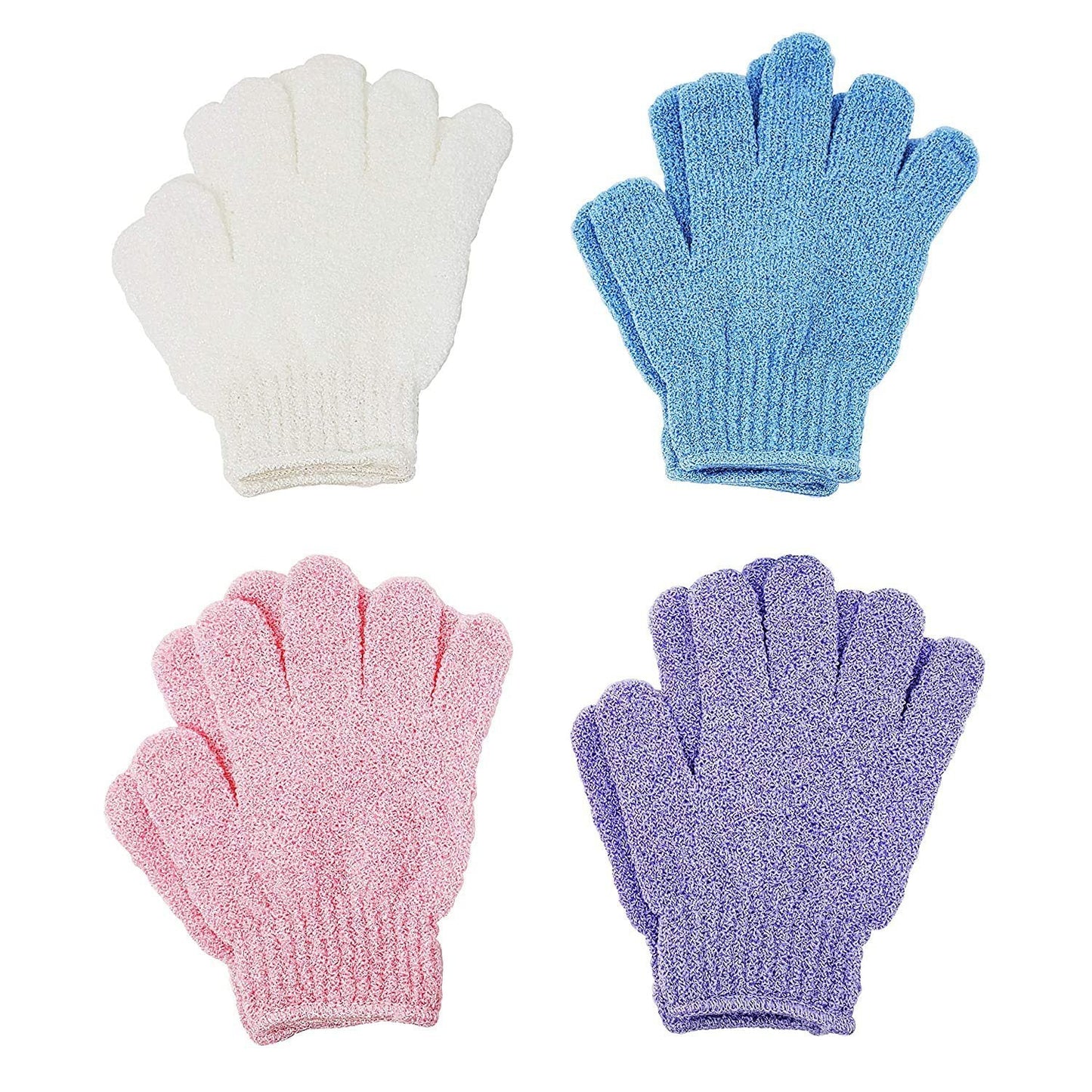 4-Pairs: Exfoliating Gloves - Premium Scrub Wash Mitt for Bath or Shower Bath refund_fee:800