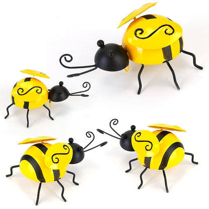 4-Piece: 3D Bumble Bee Ornament Set __stock:100 Garden & Patio refund_fee:1200