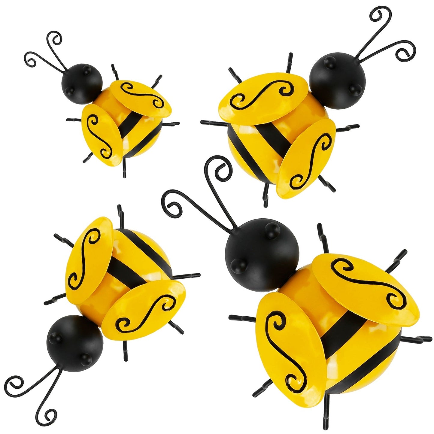 4-Piece: 3D Bumble Bee Ornament Set __stock:100 Garden & Patio refund_fee:1200