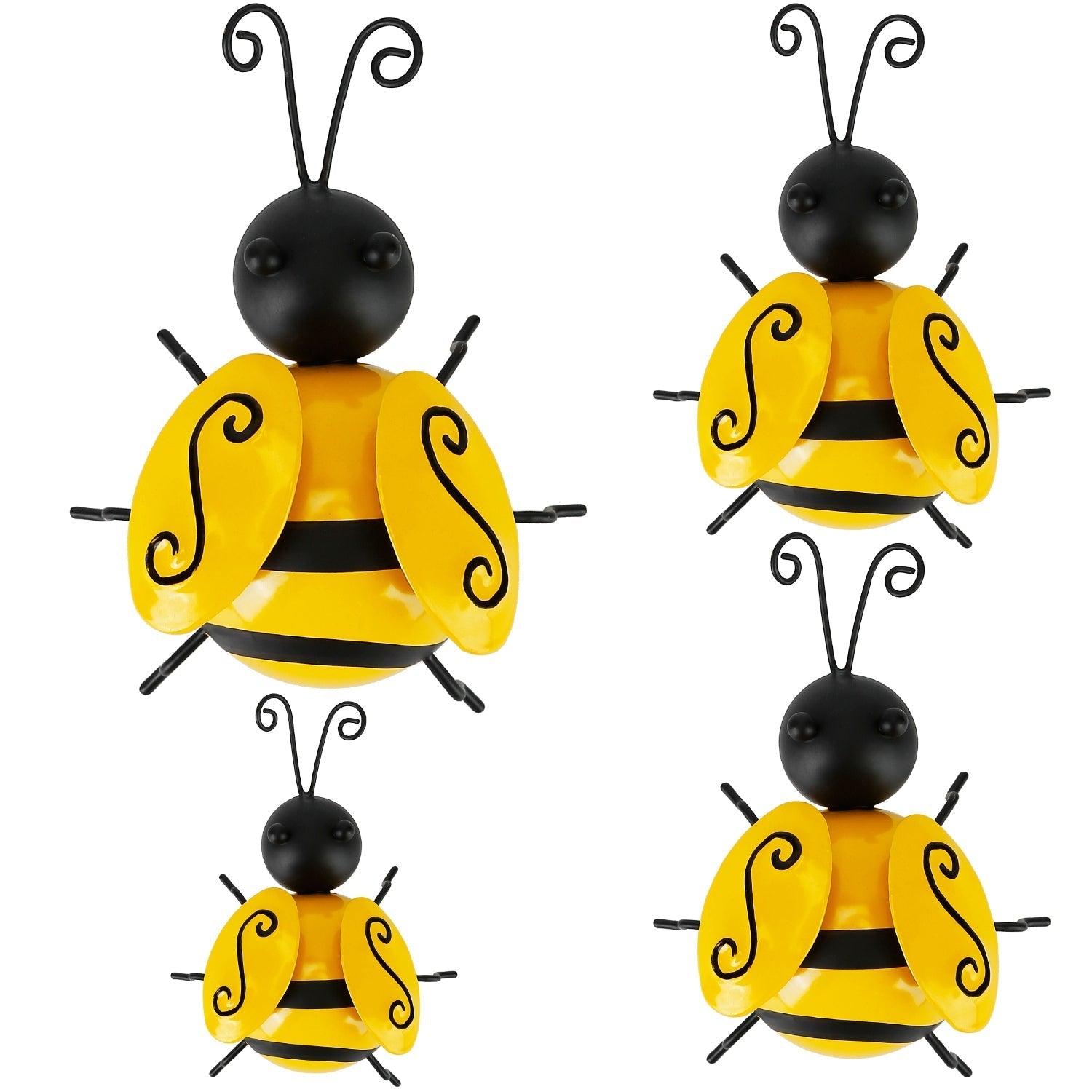 4-Piece: 3D Bumble Bee Ornament Set __stock:100 Garden & Patio refund_fee:1200