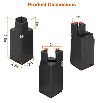 4-Piece: Adjustable Bed Riser with Screw Clamp __stock:50 Home Improvement refund_fee:1200