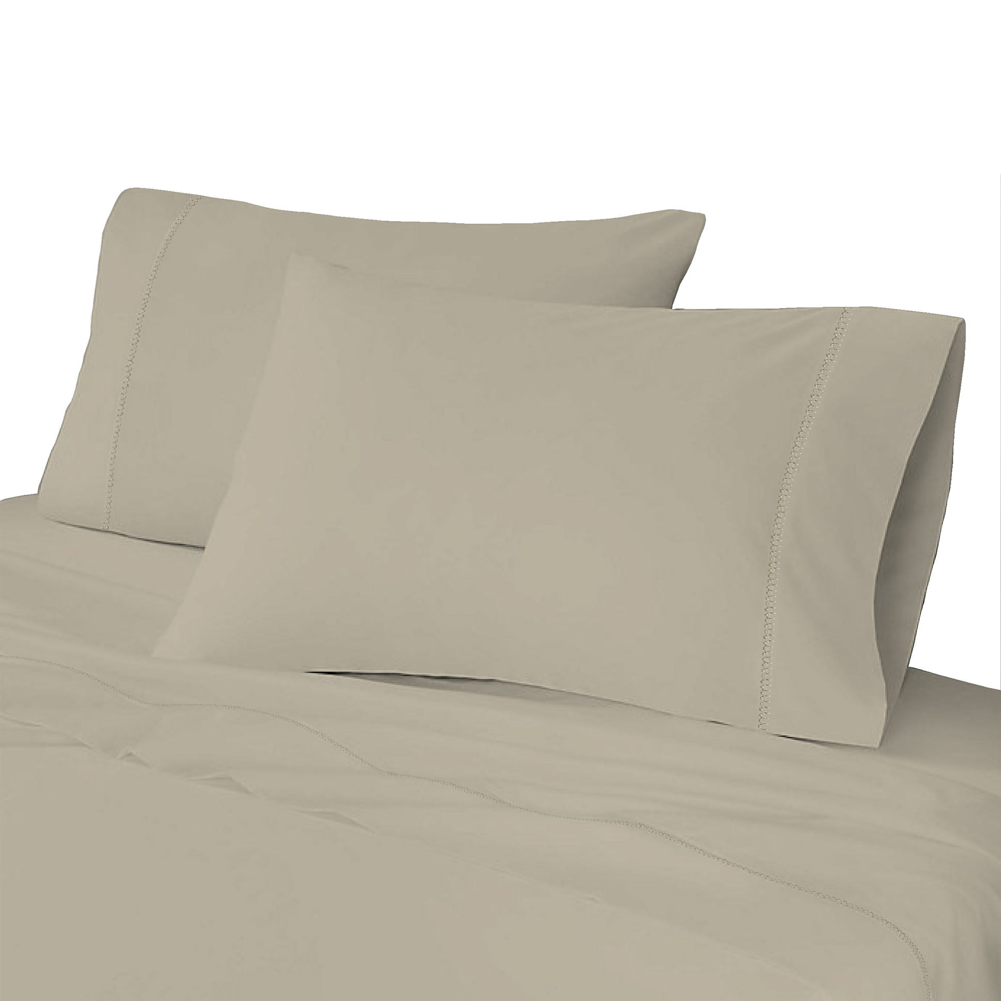 4-Piece: Brushed Cotton Percale Sheet Set Beige __label2:BOGO 30% OFF __stock:200 Bedding refund_fee:1200