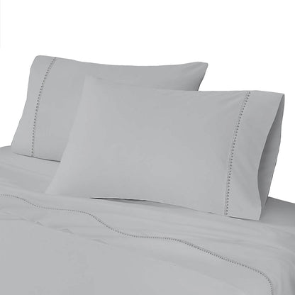 4-Piece: Brushed Cotton Percale Sheet Set Gray __label2:BOGO 30% OFF __stock:200 Bedding refund_fee:1200