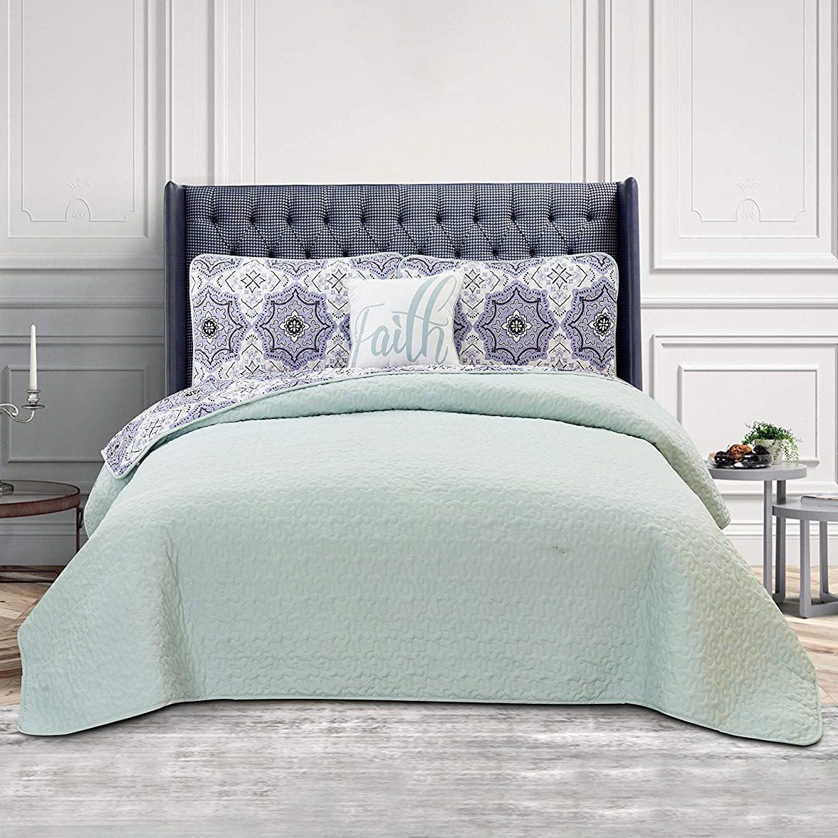 4-Piece: Reversible Quilt Set - Assorted Styles __label2:BOGO 30% OFF __stock:50 Bedding refund_fee:1200