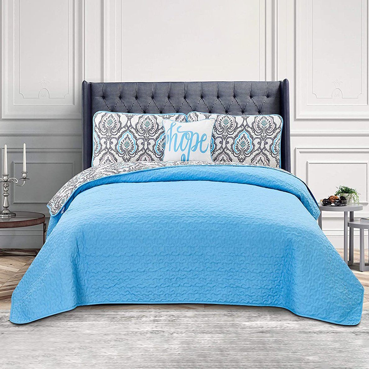 4-Piece: Reversible Quilt Set - Assorted Styles __label2:BOGO 30% OFF __stock:50 Bedding refund_fee:1200