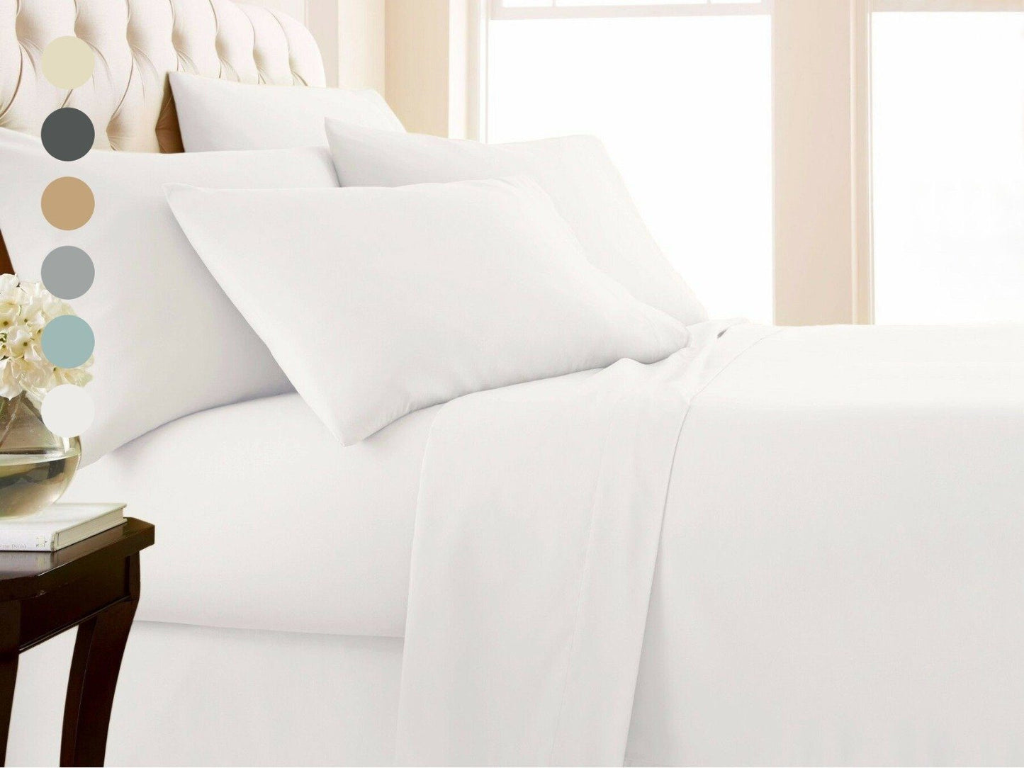 4-Piece Set: 1000 Thread Count Egyptian Cotton Sheets __label2:BOGO 30% OFF Bedding refund_fee:1200