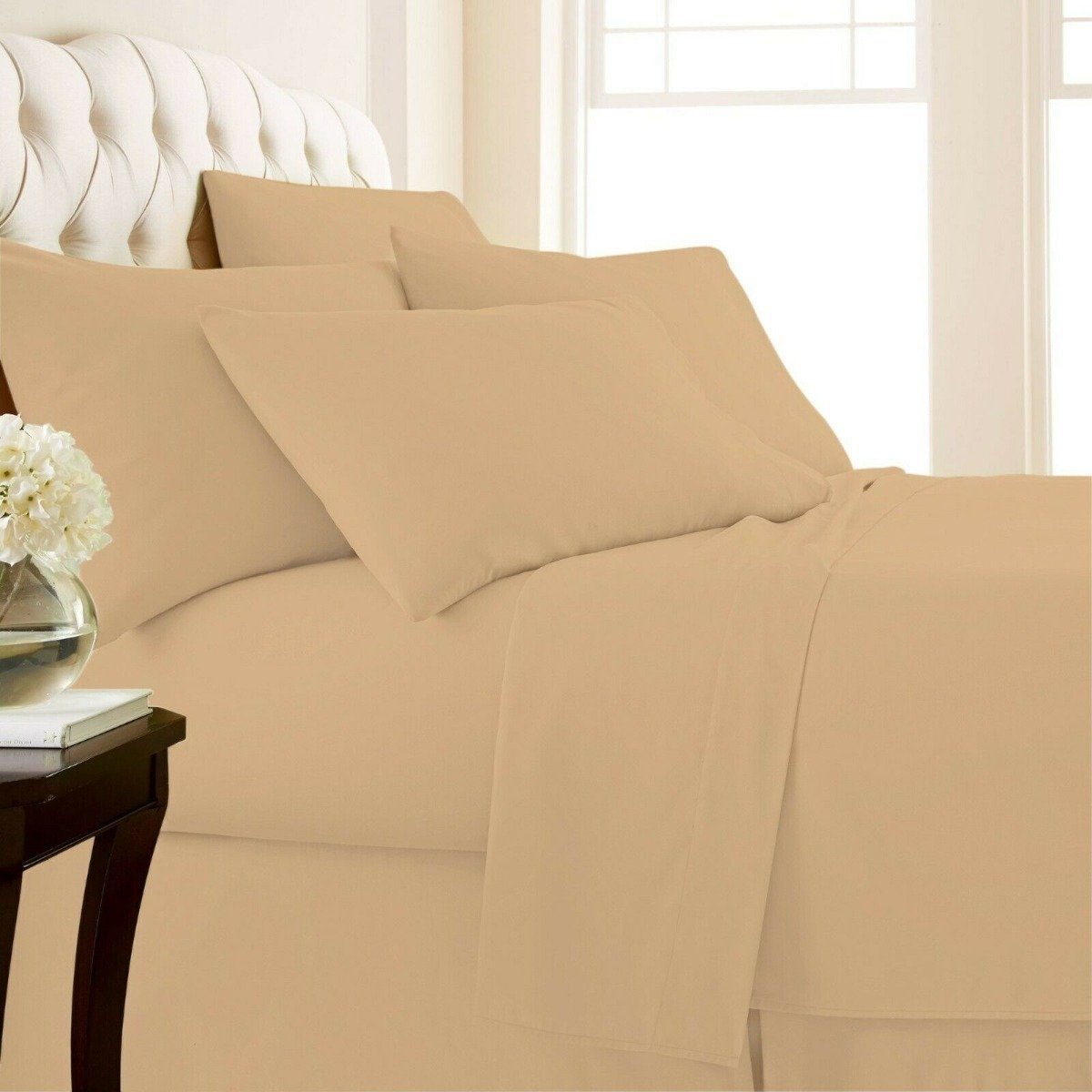 4-Piece Set: 1000 Thread Count Egyptian Cotton Sheets Linen __label2:BOGO 30% OFF Bedding refund_fee:1200