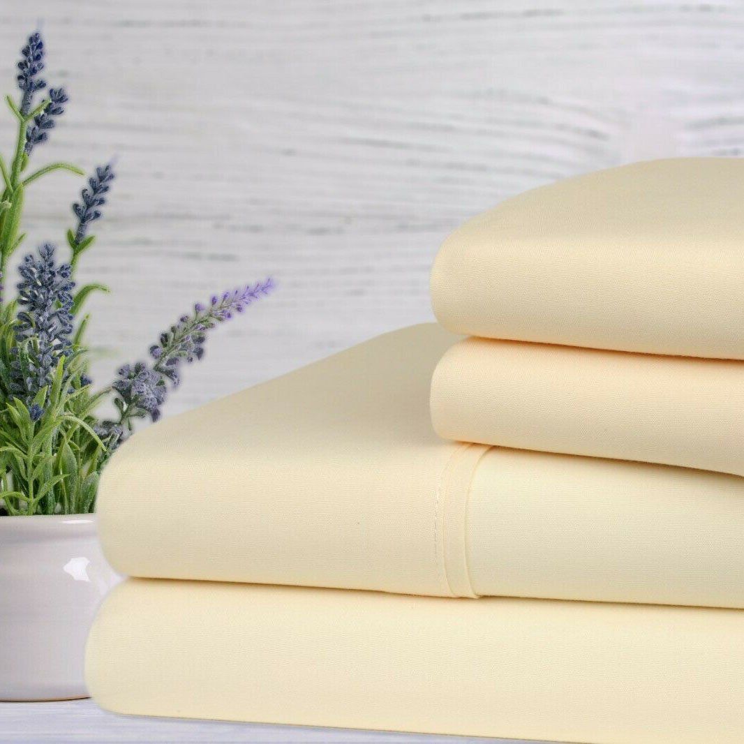 4-Piece Set: Bamboo Lavender Infused Scented Sheet Set Ivory __label2:BOGO 30% OFF __stock:150 Bedding refund_fee:1200