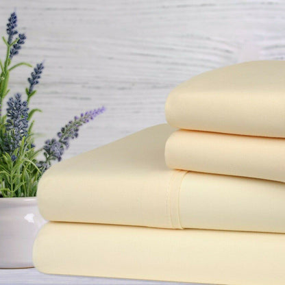 4-Piece Set: Bamboo Lavender Infused Scented Sheet Set Ivory __label2:BOGO 30% OFF __stock:150 Bedding refund_fee:1200