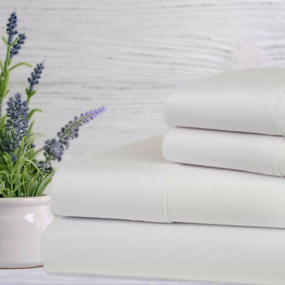 4-Piece Set: Bamboo Lavender Infused Scented Sheet Set White __label2:BOGO 30% OFF __stock:150 Bedding refund_fee:1200