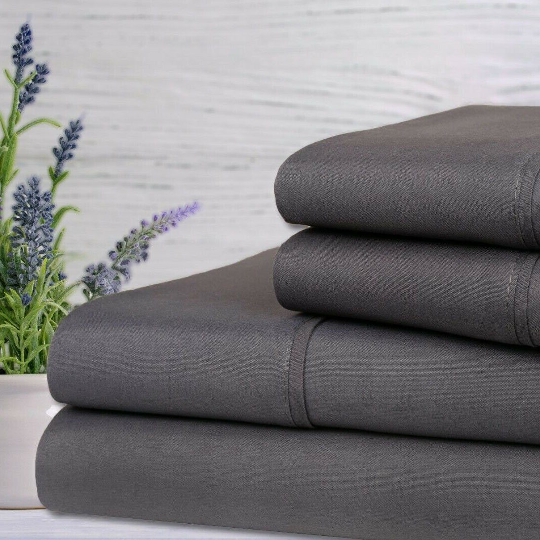 4-Piece Set: Bamboo Lavender Infused Scented Sheet Set Gray __label2:BOGO 30% OFF __stock:150 Bedding refund_fee:1200