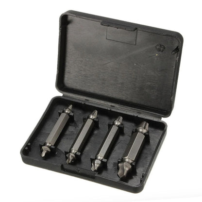 4-Piece Set: DrillPro Double-Sided Damaged Screw Extractors __stock:200 Home Improvement refund_fee:800