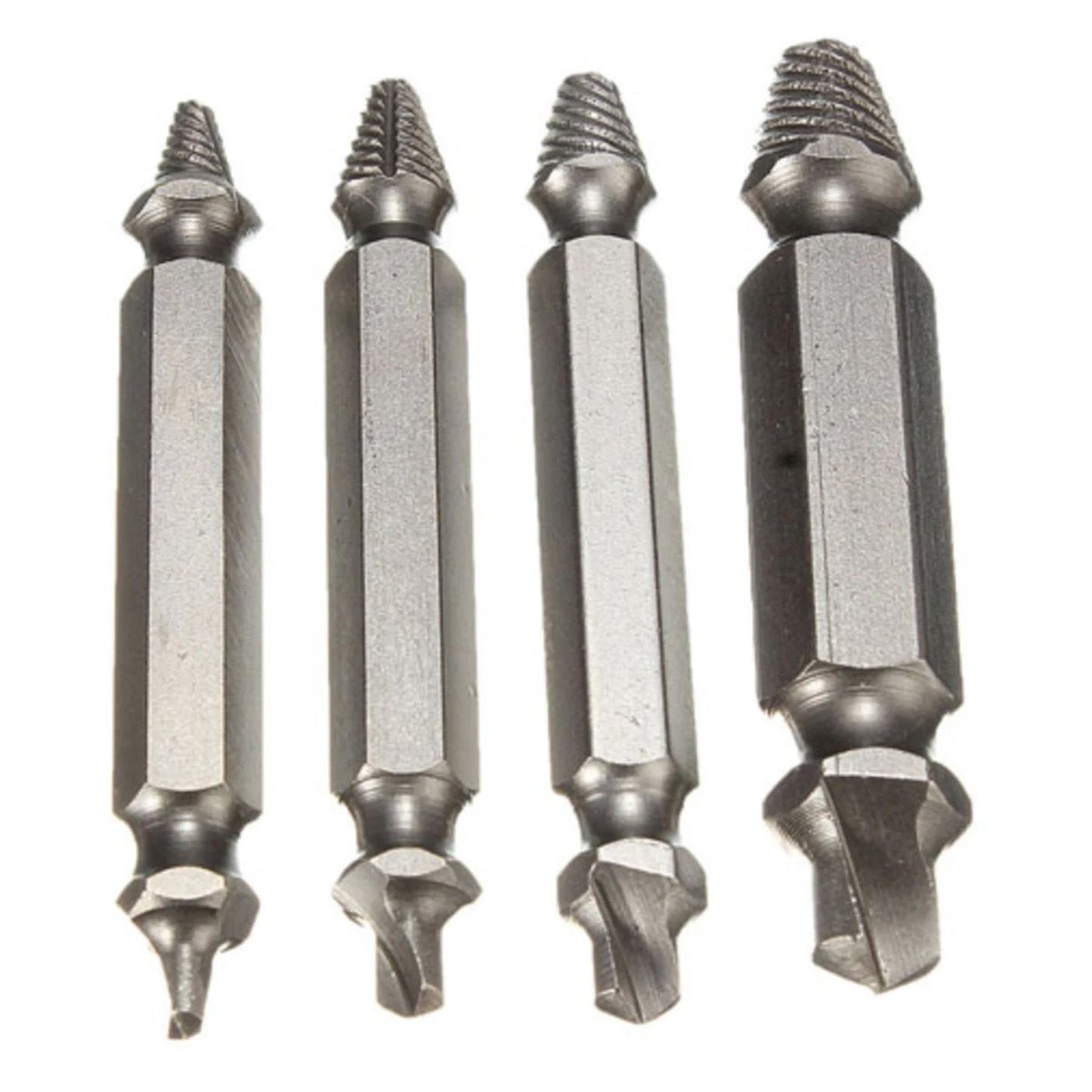 4-Piece Set: DrillPro Double-Sided Damaged Screw Extractors __stock:200 Home Improvement refund_fee:800