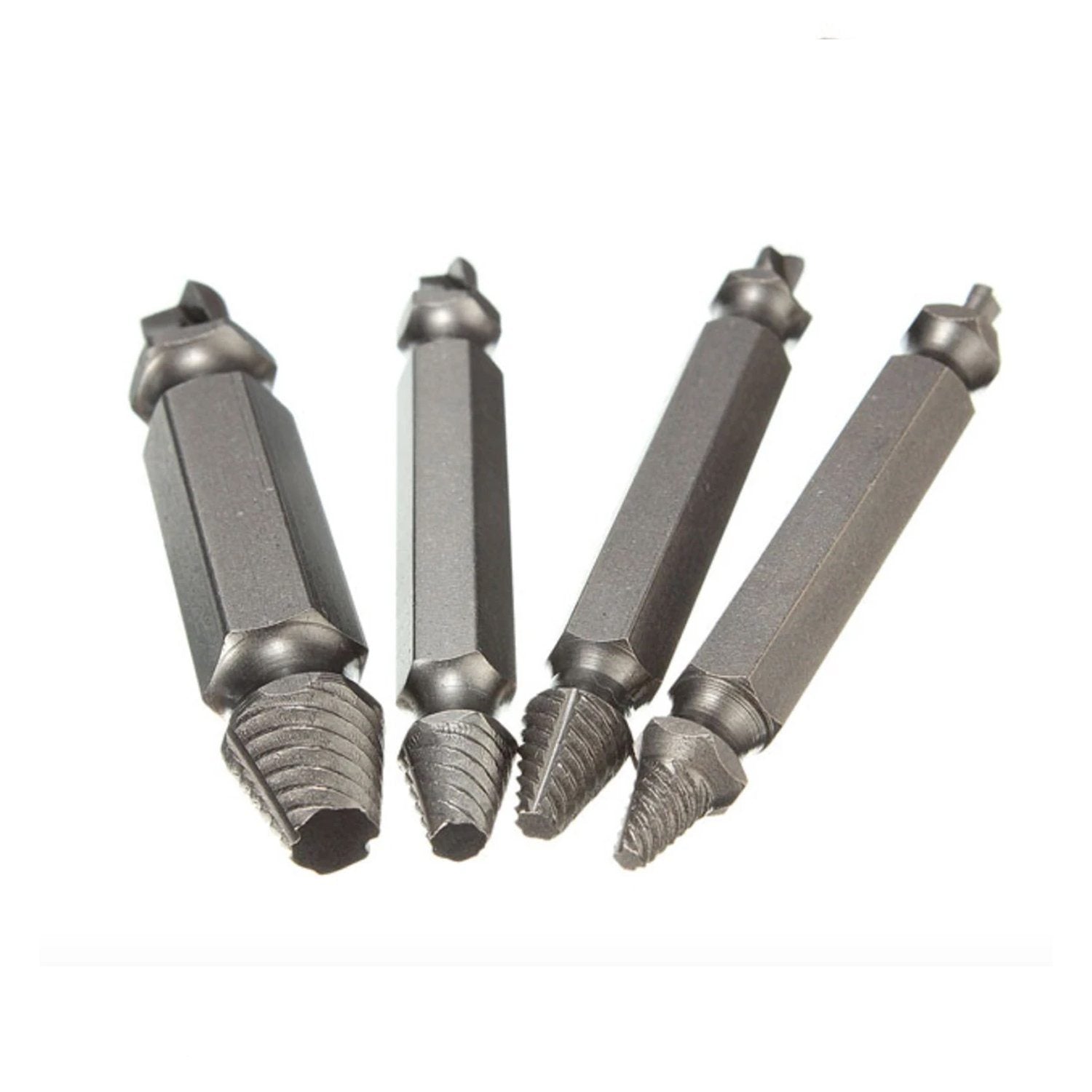 4-Piece Set: DrillPro Double-Sided Damaged Screw Extractors __stock:200 Home Improvement refund_fee:800