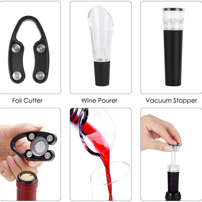 4-Piece Set: Electric Wine Bottle Opener __stock:700 Kitchen & Dining refund_fee:1200 Warranty