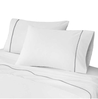 4-Piece Set: Global Brushed Microfiber Sheet Set White __label2:BOGO 30% OFF __stock:200 Bedding refund_fee:1200