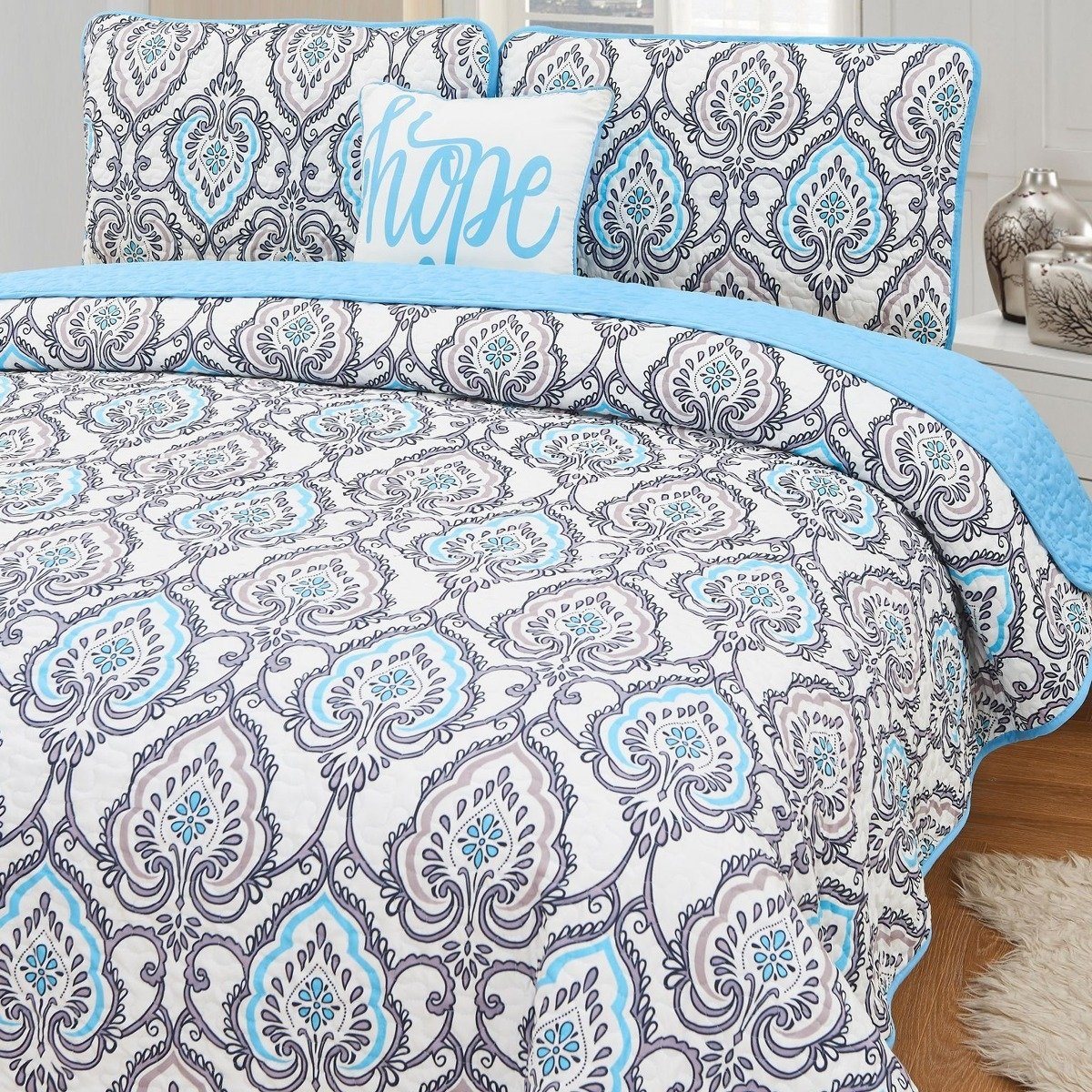 4-Piece Set: Printed Pattern Quilt Set King No. 1 __label2:BOGO 30% OFF __stock:50 Bedding refund_fee:1200