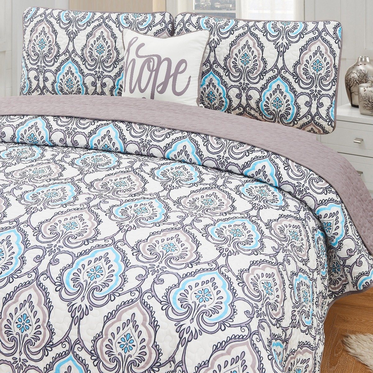 4-Piece Set: Printed Pattern Quilt Set King No. 2 __label2:BOGO 30% OFF __stock:50 Bedding refund_fee:1200