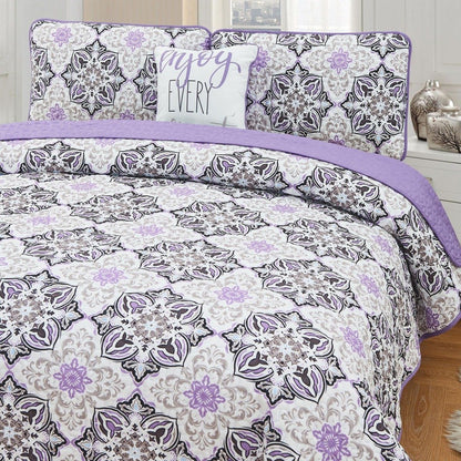 4-Piece Set: Printed Pattern Quilt Set King No. 4 __label2:BOGO 30% OFF __stock:50 Bedding refund_fee:1200