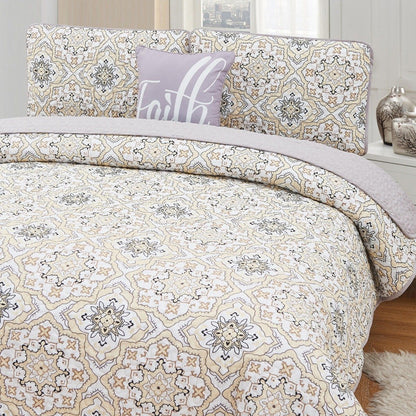 4-Piece Set: Printed Pattern Quilt Set King No. 5 __label2:BOGO 30% OFF __stock:50 Bedding refund_fee:1200