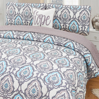 4-Piece Set: Printed Pattern Quilt Set Queen No. 2 __label2:BOGO 30% OFF __stock:50 Bedding refund_fee:1200