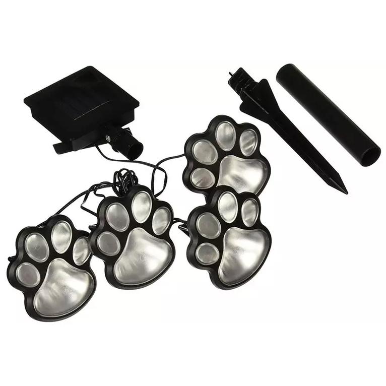 4-Piece Set: Solar Path Lights Paw Prints __stock:500 Garden & Patio refund_fee:1200